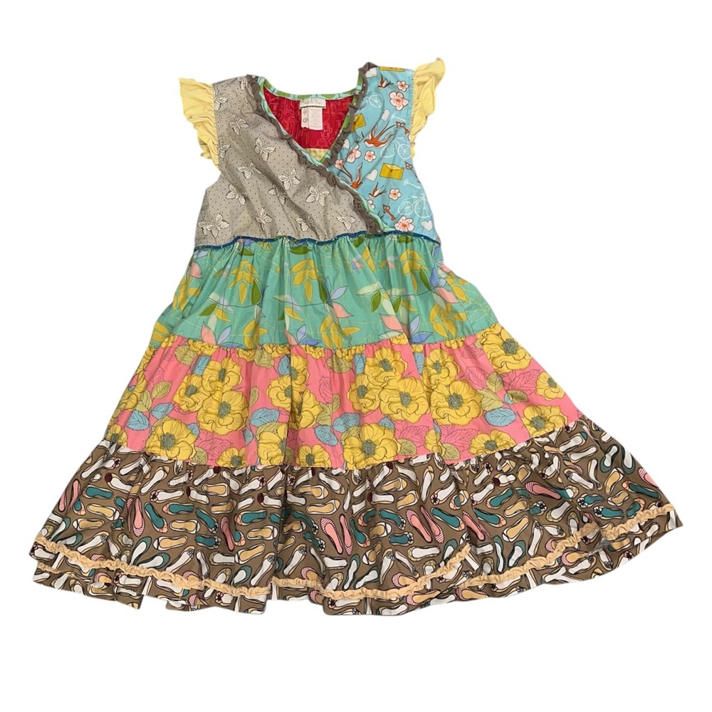 Matilda Jane Dress Size 10 It's A Wonderful Parade Rollercoaster Tiered Dress